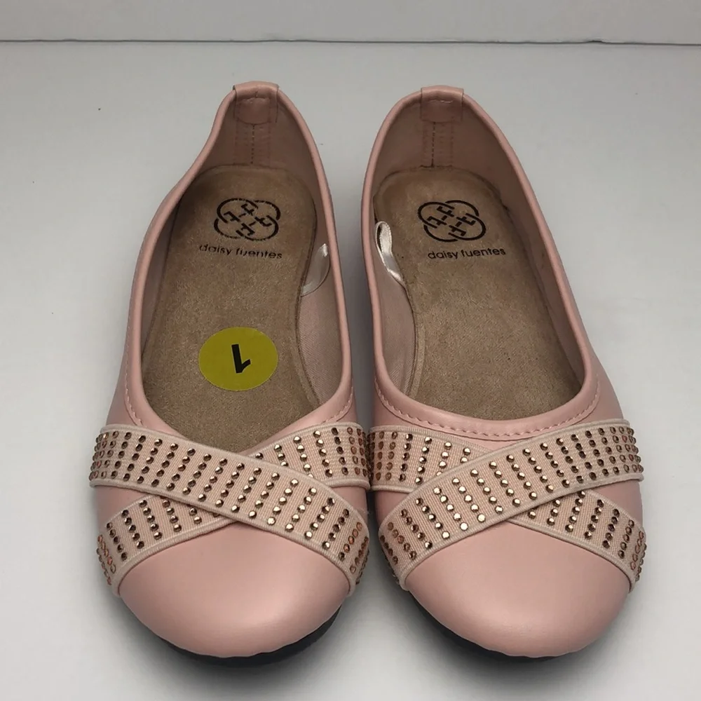 Daisy Fuentes girls ballet flats pink size 1